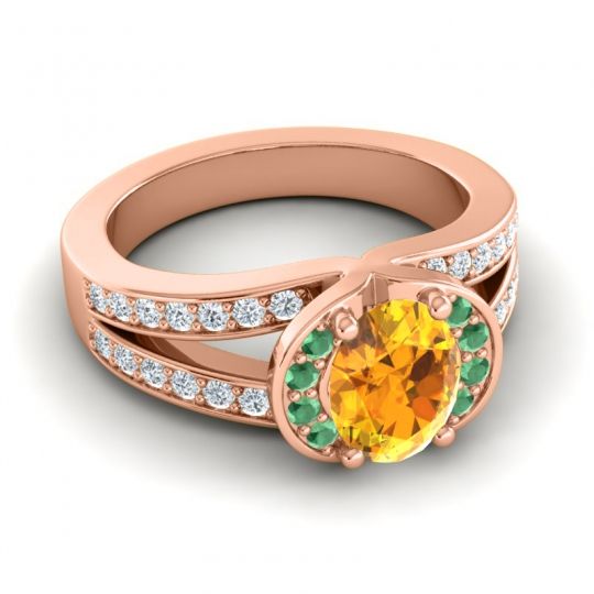 Halo Oval Pave Kaza Ring, 8x6mm