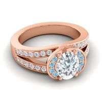 Halo Oval Pave Kaza Ring, 8x6mm