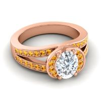 Halo Oval Pave Kaza Ring, 8x6mm