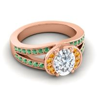 Halo Oval Pave Kaza Ring, 8x6mm