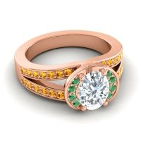 Halo Oval Pave Kaza Ring, 8x6mm