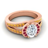 Halo Oval Pave Kaza Ring, 8x6mm
