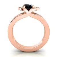 Halo Oval Pave Kaza Ring, 8x6mm