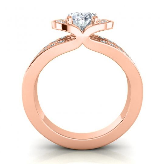 Halo Oval Pave Kaza Ring, 8x6mm