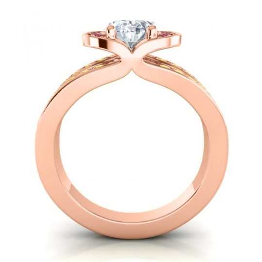Halo Oval Pave Kaza Ring, 8x6mm