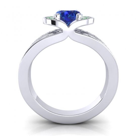 Halo Oval Pave Kaza Ring, 8x6mm