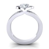 Halo Oval Pave Kaza Ring, 8x6mm