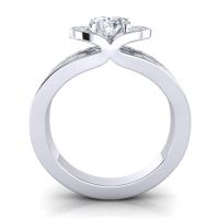 Halo Oval Pave Kaza Ring, 8x6mm