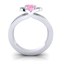 Halo Oval Pave Kaza Ring, 8x6mm