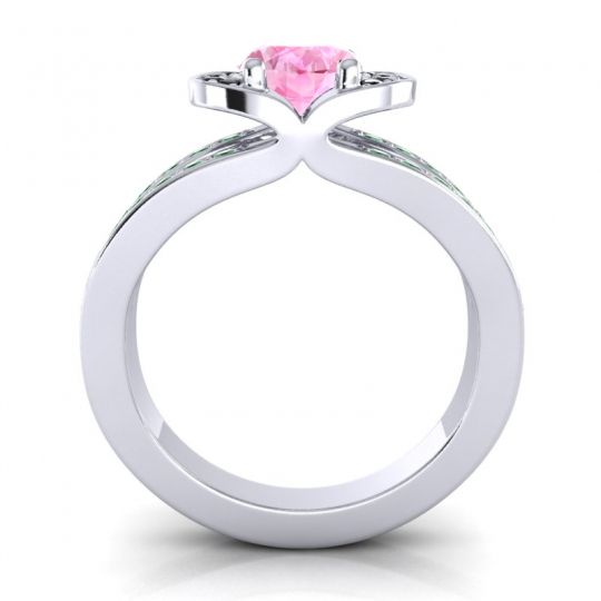 Halo Oval Pave Kaza Ring, 8x6mm