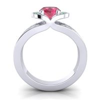 Halo Oval Pave Kaza Ring, 8x6mm