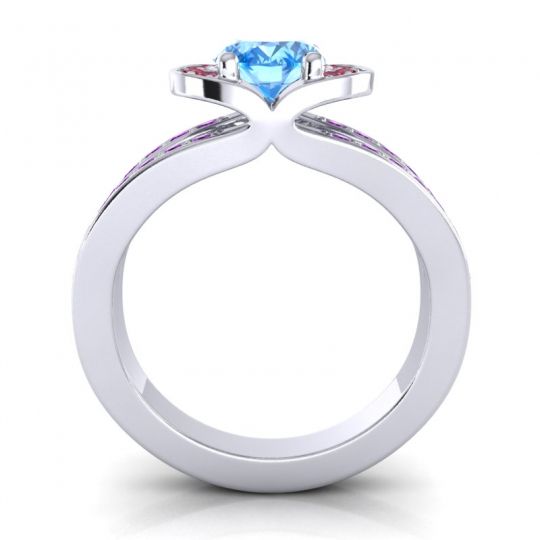 Halo Oval Pave Kaza Ring, 8x6mm