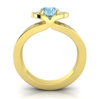 Halo Oval Pave Kaza Ring, 8x6mm