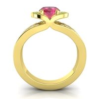 Halo Oval Pave Kaza Ring, 8x6mm