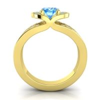 Halo Oval Pave Kaza Ring, 8x6mm