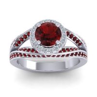 Ornate Halo Pave Pratima Ring