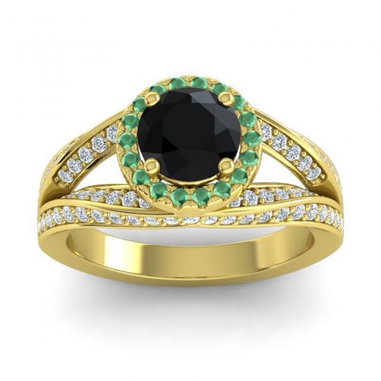 Ornate Halo Pave Pratima Ring