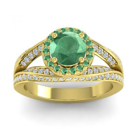 Ornate Halo Pave Pratima Ring