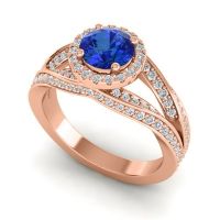 Ornate Halo Pave Pratima Ring