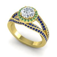 Ornate Halo Pave Pratima Ring