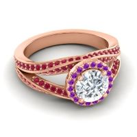 Ornate Halo Pave Pratima Ring