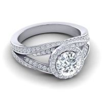 Ornate Halo Pave Pratima Ring