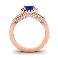 Ornate Halo Pave Pratima Ring