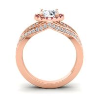 Ornate Halo Pave Pratima Ring