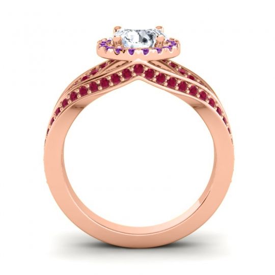 Ornate Halo Pave Pratima Ring
