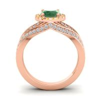 Ornate Halo Pave Pratima Ring