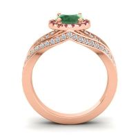 Ornate Halo Pave Pratima Ring