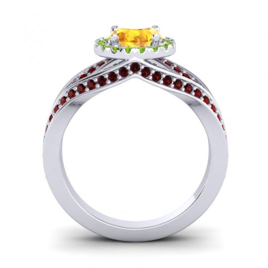 Ornate Halo Pave Pratima Ring