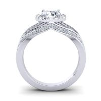 Ornate Halo Pave Pratima Ring