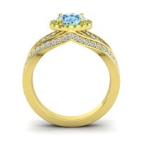 Ornate Halo Pave Pratima Ring