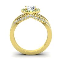 Ornate Halo Pave Pratima Ring