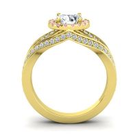 Ornate Halo Pave Pratima Ring