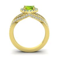 Ornate Halo Pave Pratima Ring