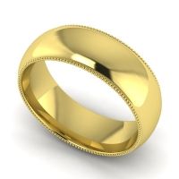 Men's Milgrain Edge 8mm Band