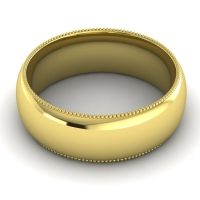 Men's Milgrain Edge 8mm Band