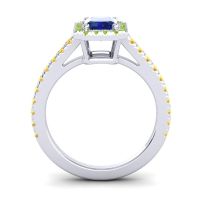 Halo Emerald Cut Shakti Ring, 7x5mm