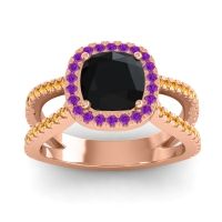 Halo Cushion Pave Daman Ring