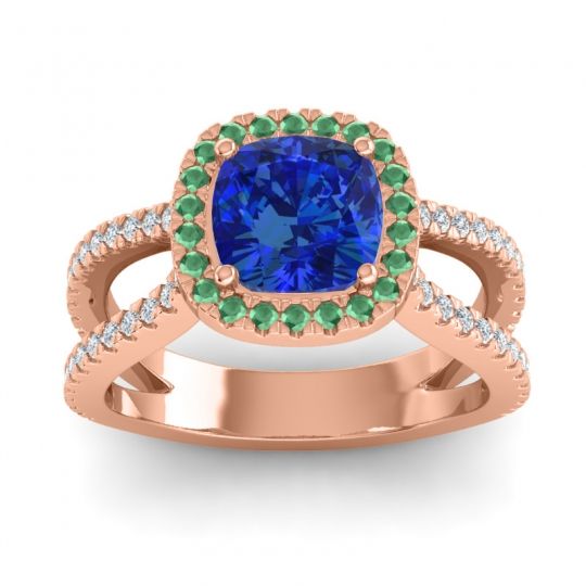 Halo Cushion Pave Daman Ring
