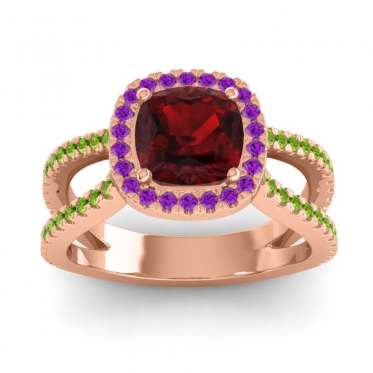 Halo Cushion Pave Daman Ring