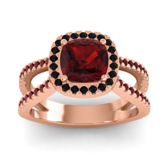 Halo Cushion Pave Daman Ring