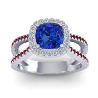 Halo Cushion Pave Daman Ring