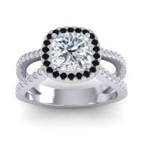 Halo Cushion Pave Daman Ring