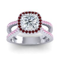 Halo Cushion Pave Daman Ring
