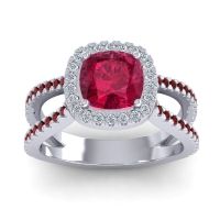 Halo Cushion Pave Daman Ring