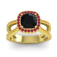 Halo Cushion Pave Daman Ring