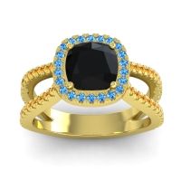 Halo Cushion Pave Daman Ring